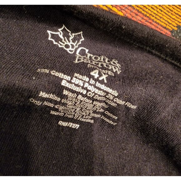 Croft & Barrow Women's Black & Silver Striped Henley Top 4X - Picture 7 of 16